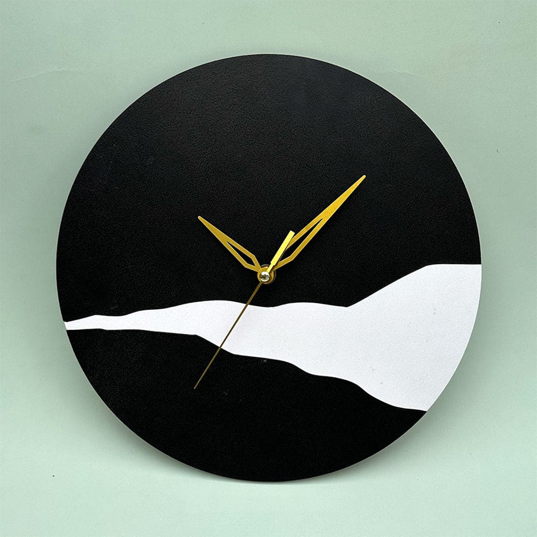 Black Stone Premium Wall Clock Double Layered