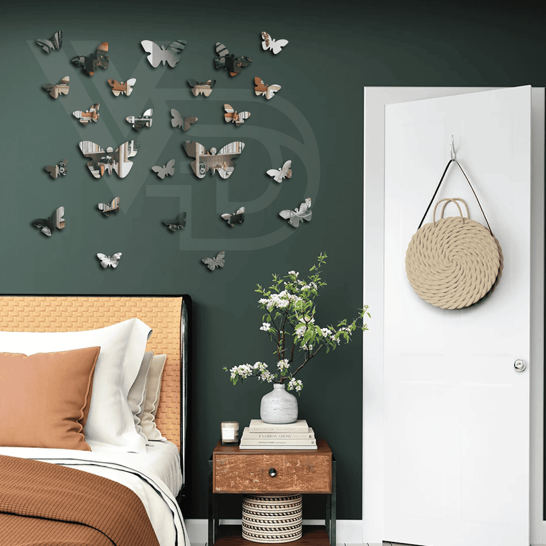 Butterflies Mirror Acrylic Wall Decor