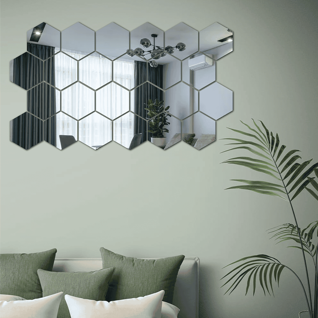 Hexagon Mirror Acrylic Wall Decor