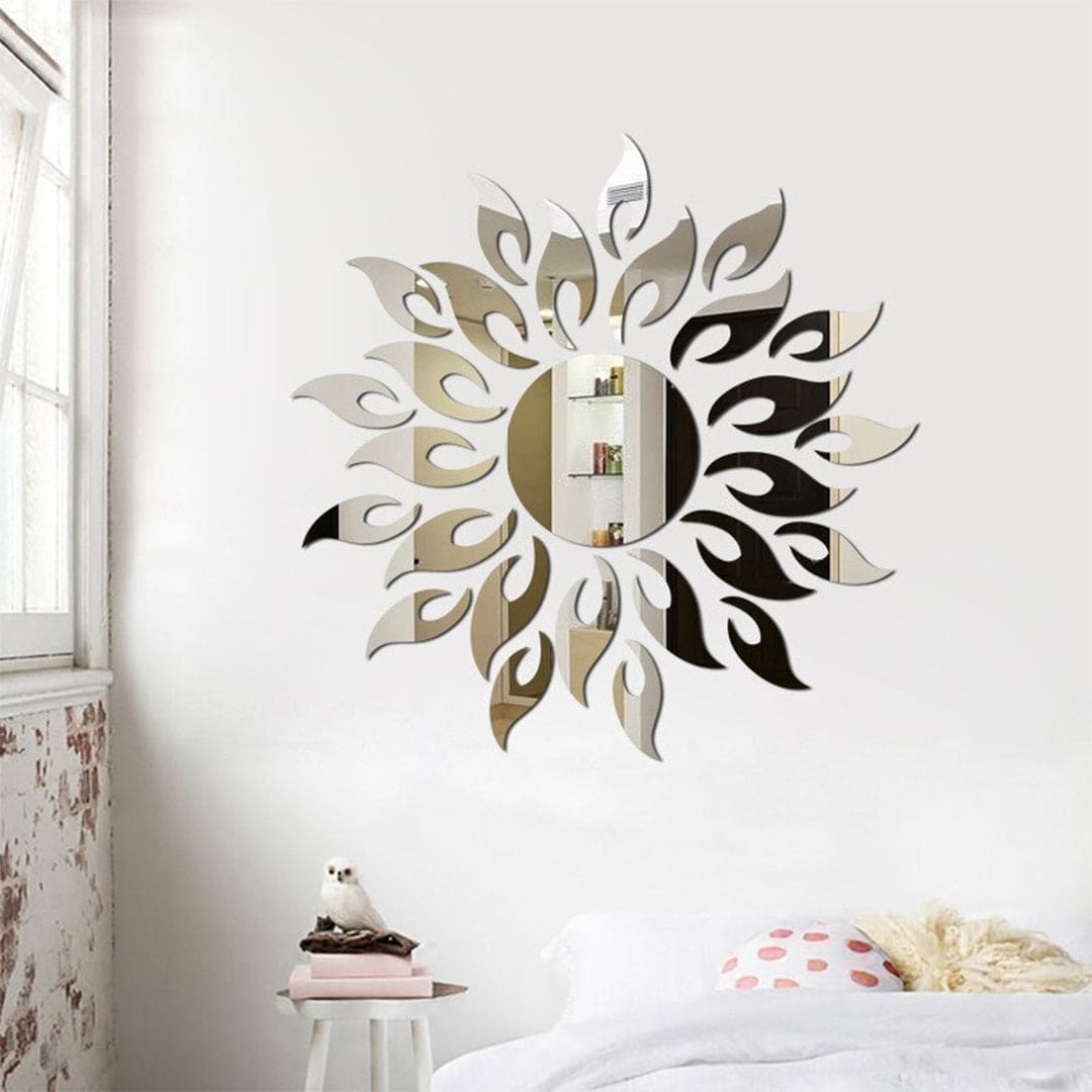 Sun Flower Mirror Acrylic Wall Decor