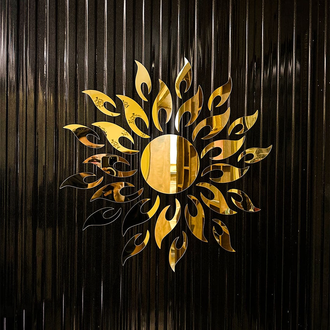 Sun Flower Mirror Acrylic Wall Decor