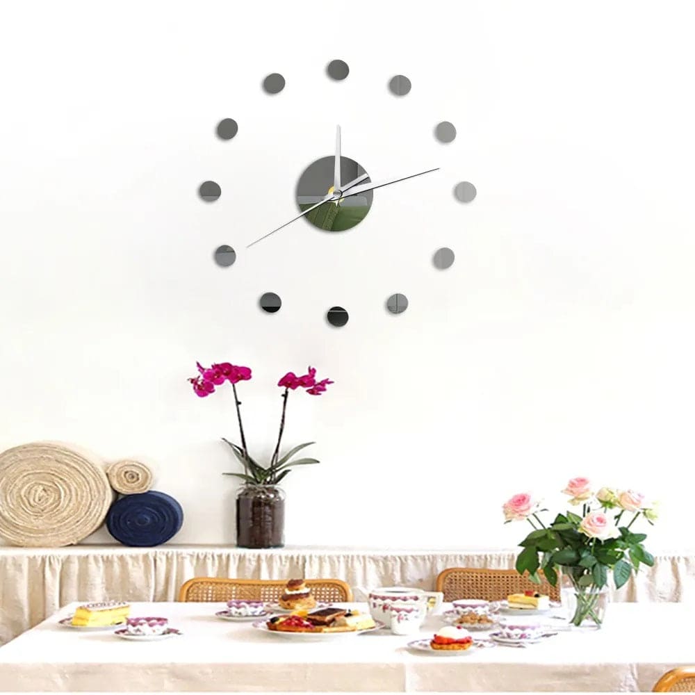 Dots DIY Premium Mirror Acrylic Wall Clock