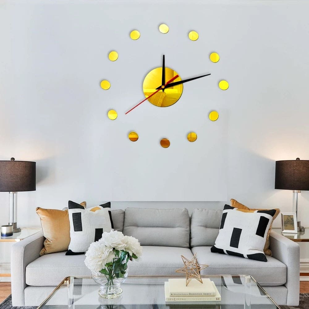 Dots DIY Premium Mirror Acrylic Wall Clock