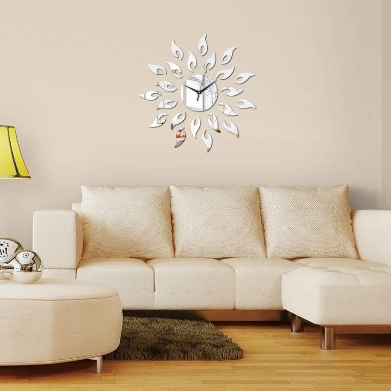 Sun Flower Premium DIY Mirror Acrylic Wall Clock